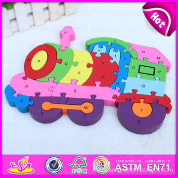 Cheap High Quality Kids Educational Wooden Alphabet Custom Puzzle W14I025